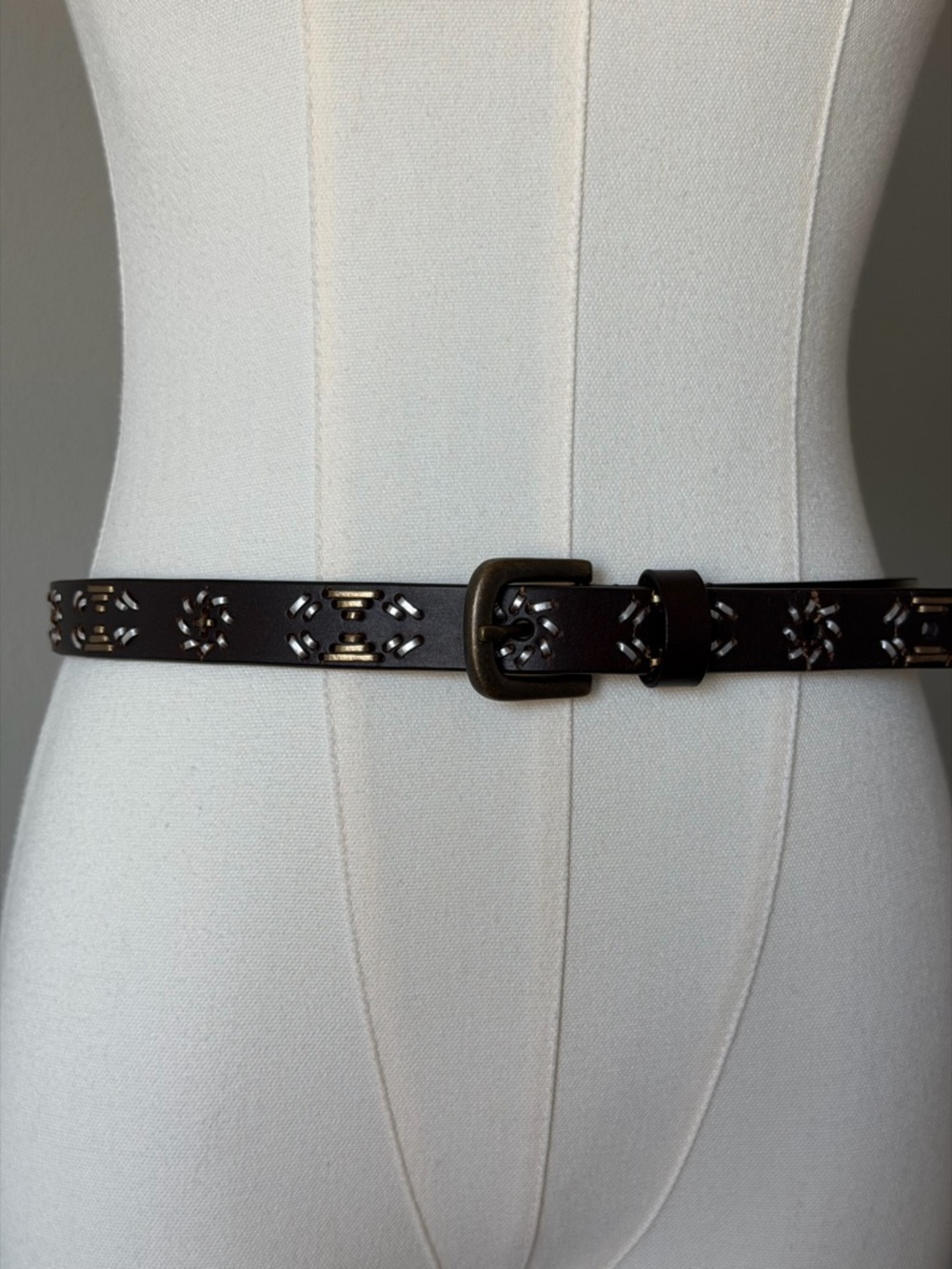 Gennie Leather Women’s Brown Waist Balt Southwestern Boho Cowgirl - 39” - Picture 5 of 16